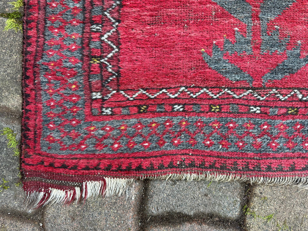Alte Brücke Afghanistan Teppich Orientteppich Wolle handgeknüpft 106x73cm