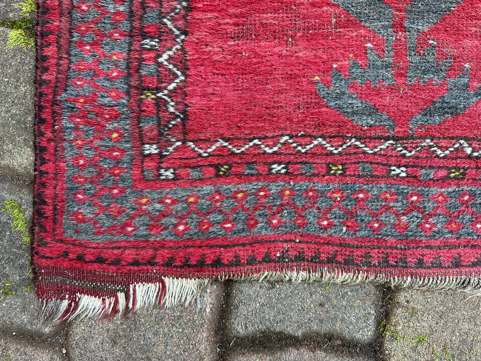 Alte Brücke Afghanistan Teppich Orientteppich Wolle handgeknüpft 106x73cm