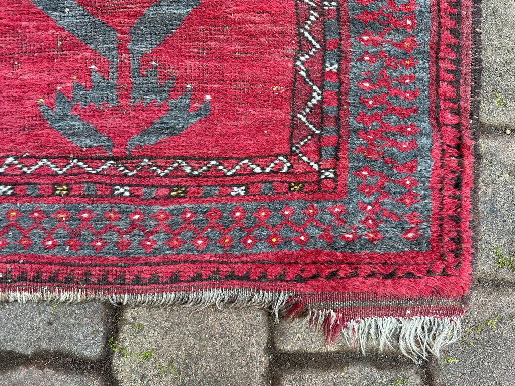 Alte Brücke Afghanistan Teppich Orientteppich Wolle handgeknüpft 106x73cm
