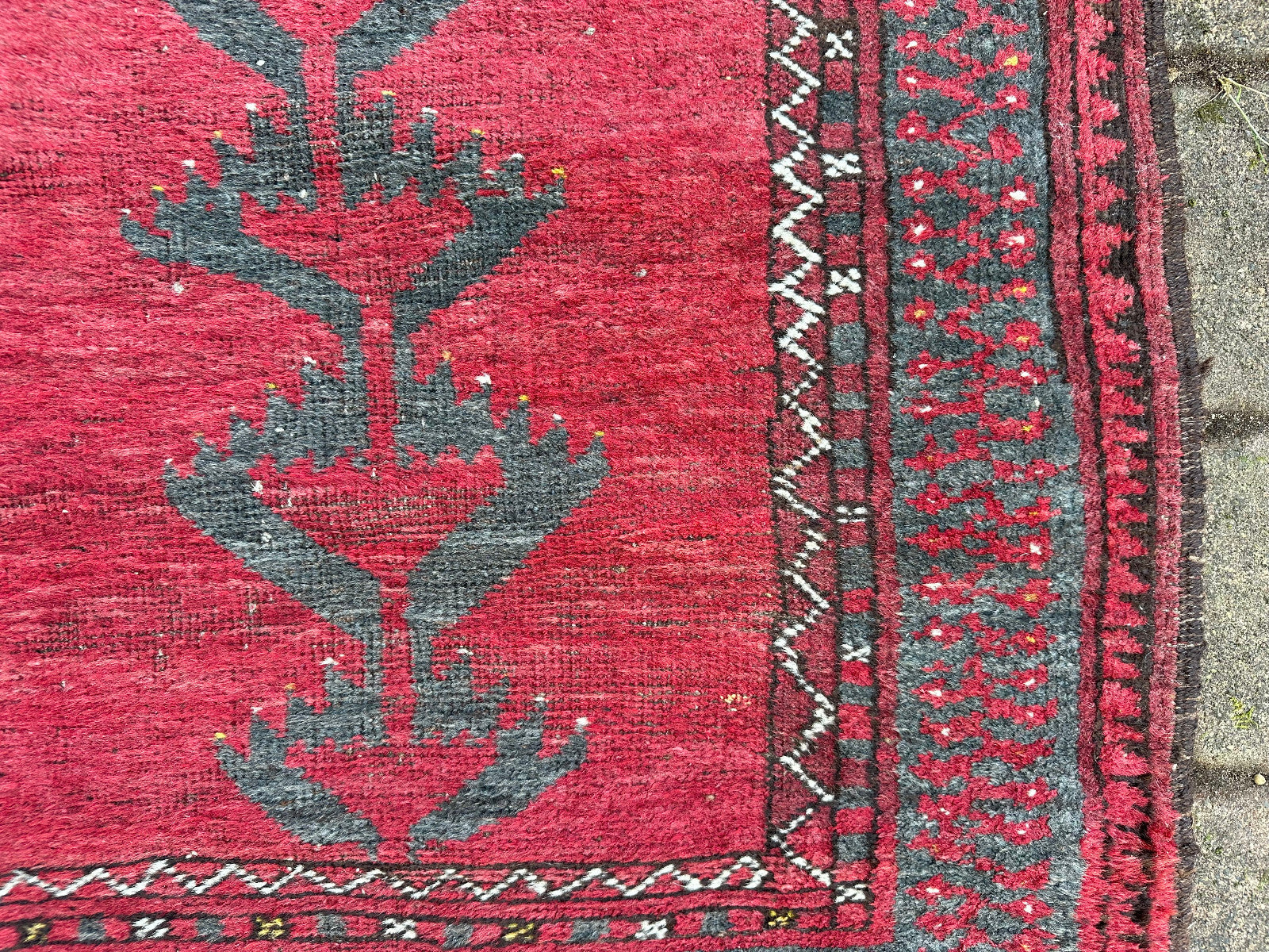 Alte Brücke Afghanistan Teppich Orientteppich Wolle handgeknüpft 106x73cm