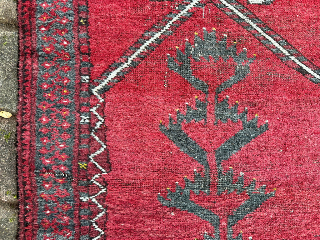 Alte Brücke Afghanistan Teppich Orientteppich Wolle handgeknüpft 106x73cm