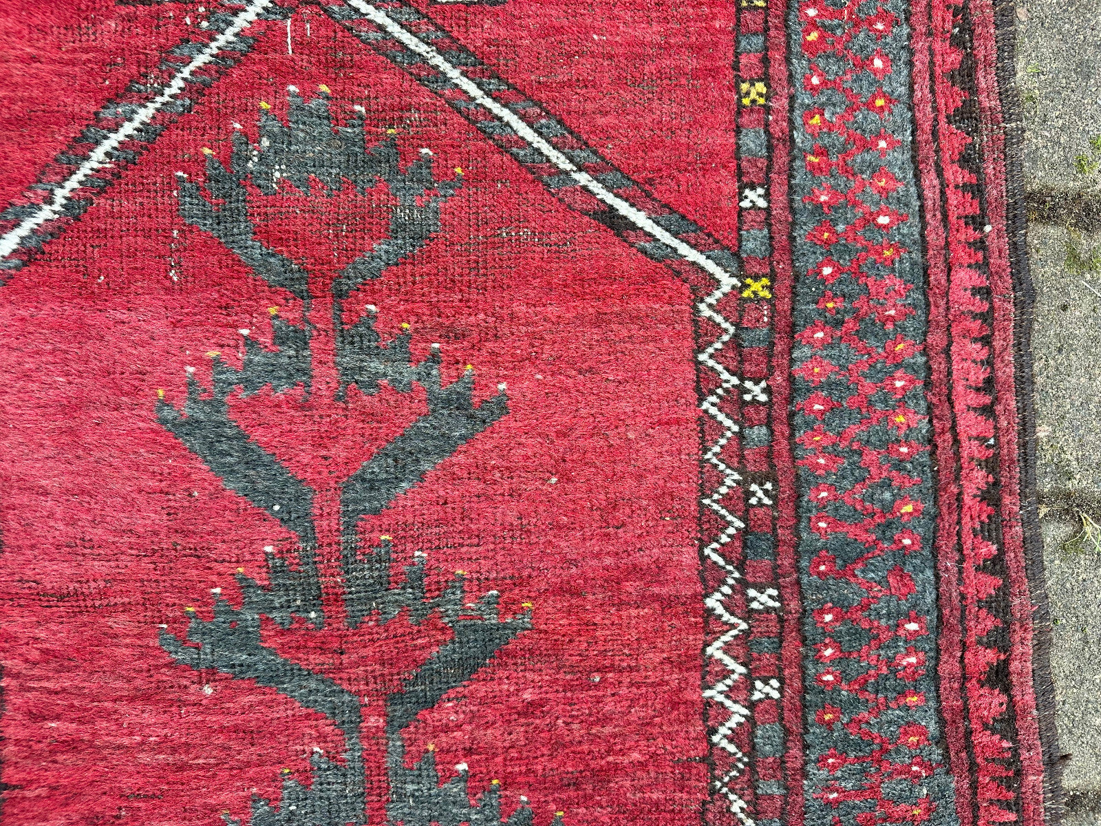 Alte Brücke Afghanistan Teppich Orientteppich Wolle handgeknüpft 106x73cm