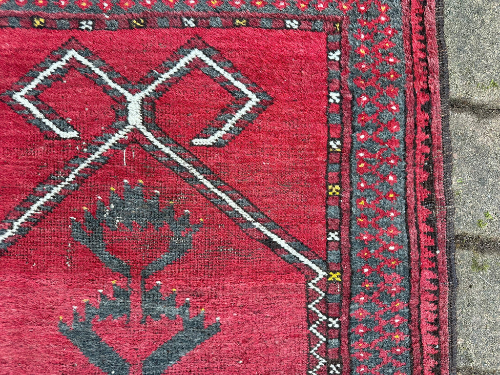 Alte Brücke Afghanistan Teppich Orientteppich Wolle handgeknüpft 106x73cm