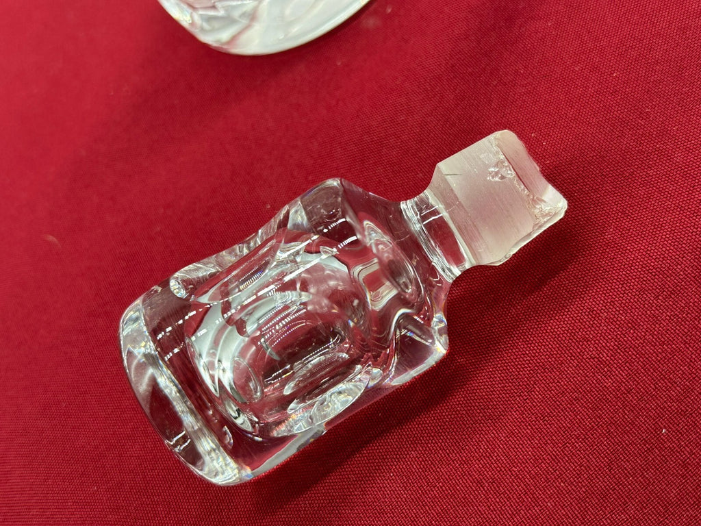 Vintage Karaffe Flasche mit Stöpsel aus Glas Montur aus Silber 835