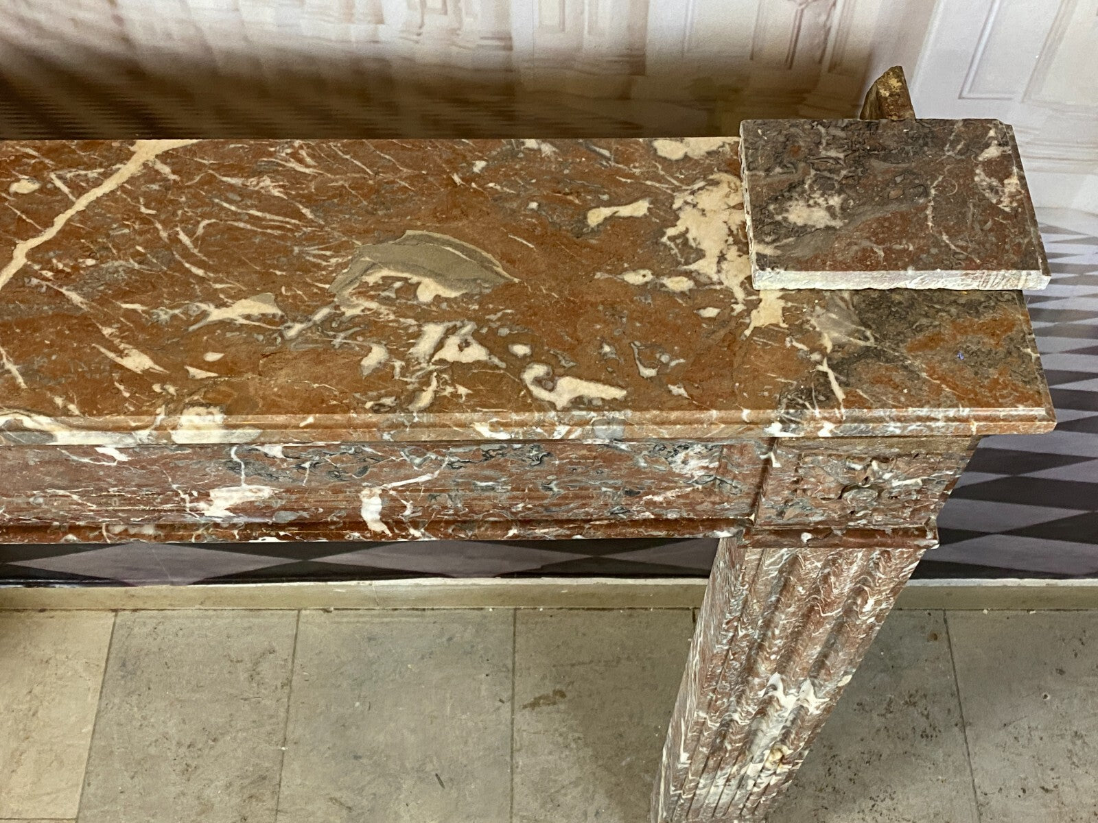 Antike Kaminumrandung Marmor Kamin um 1780 Louis Seize 18-tes