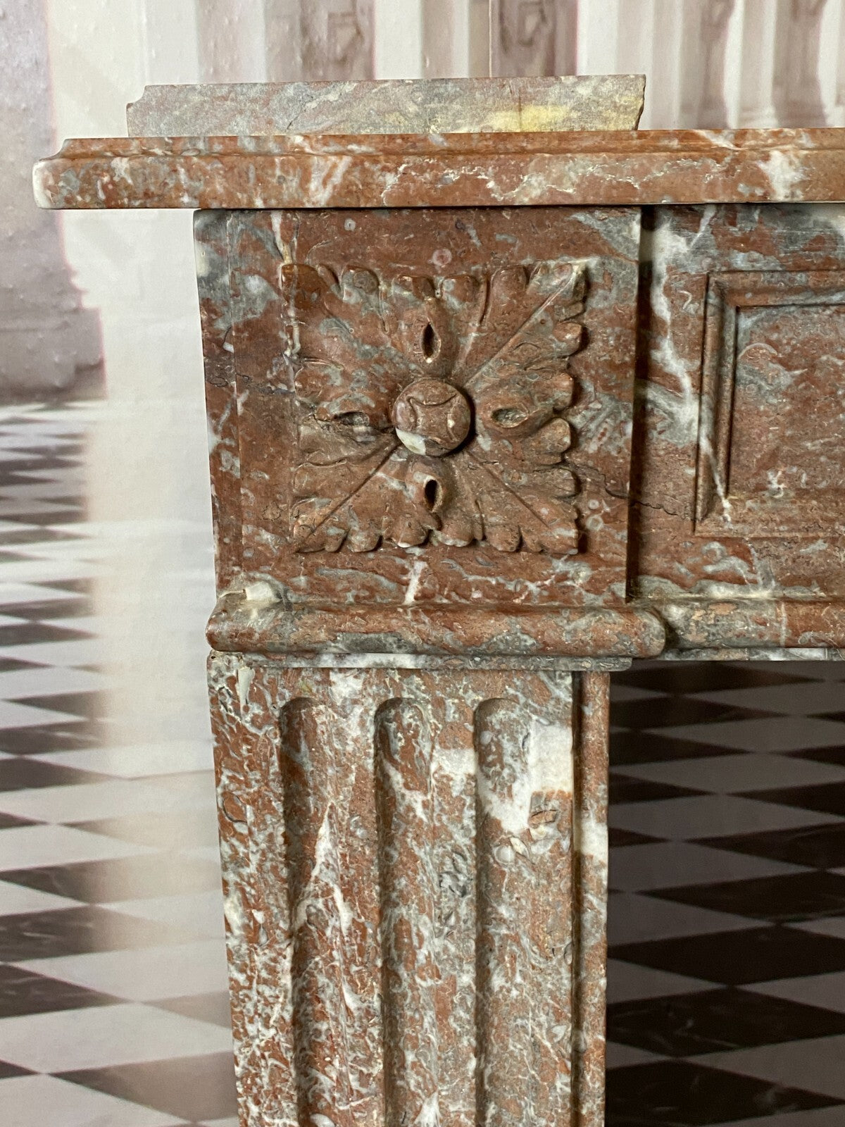 Antike Kaminumrandung Marmor Kamin um 1780 Louis Seize 18-tes