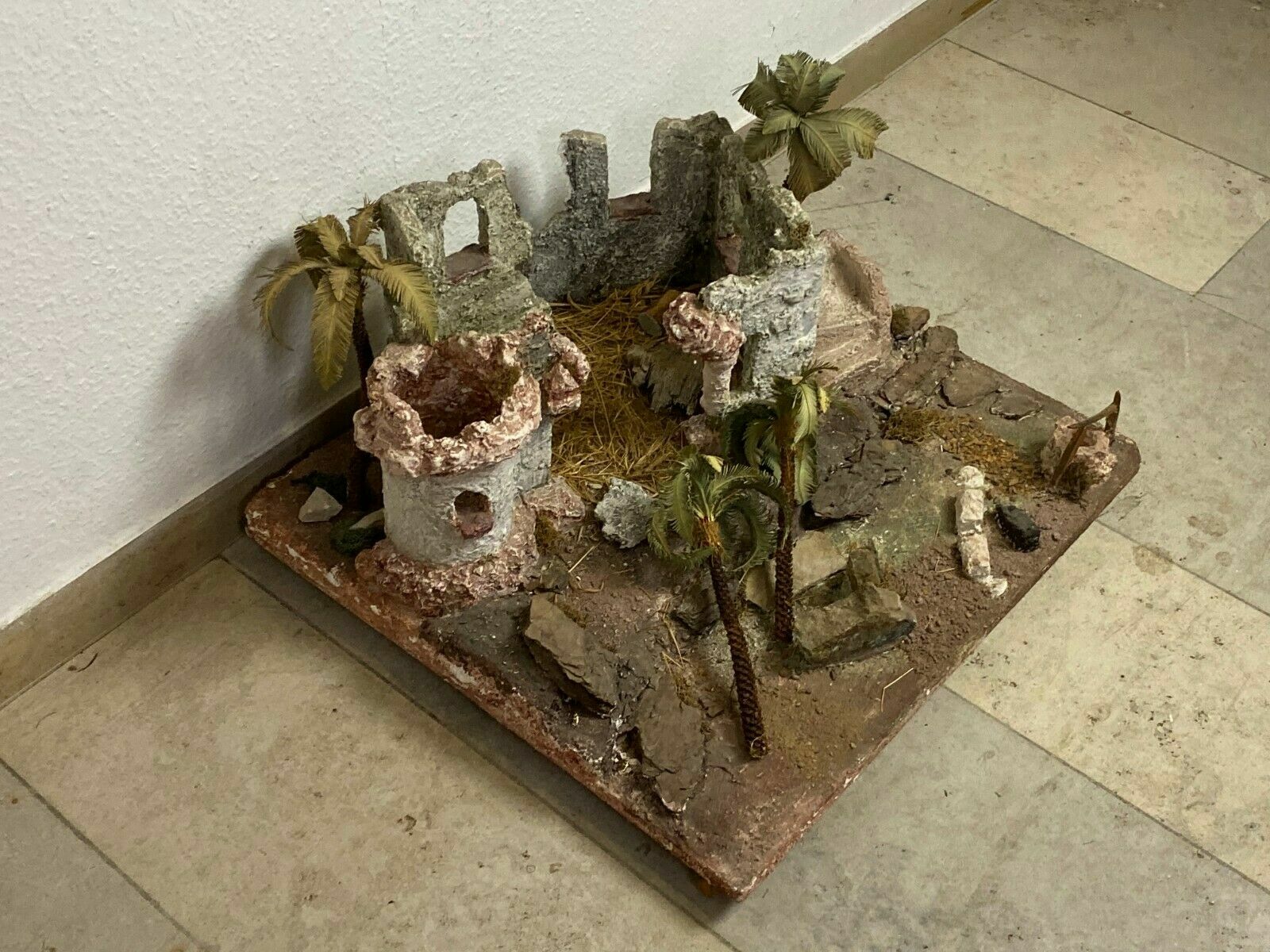 Orientalische Krippe Krippenlandschaft ohne Figuren Grösse 10cm