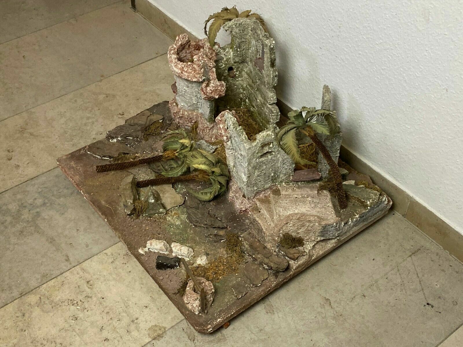 Orientalische Krippe Krippenlandschaft ohne Figuren Grösse 10cm