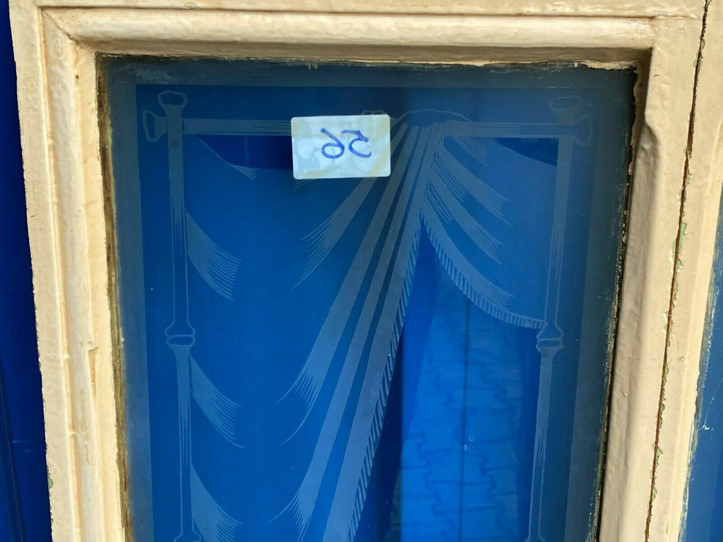 2x antike Glasscheibe Glas Fenster original um 1900 Jugendstil Vögel Girlanden