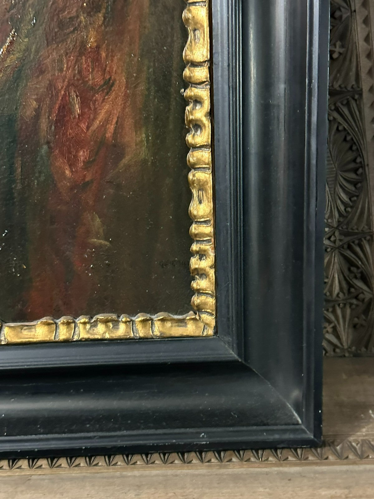 Ölgemälde Jugendstil Akt Erotik Portrait Junge Dame gerahmt