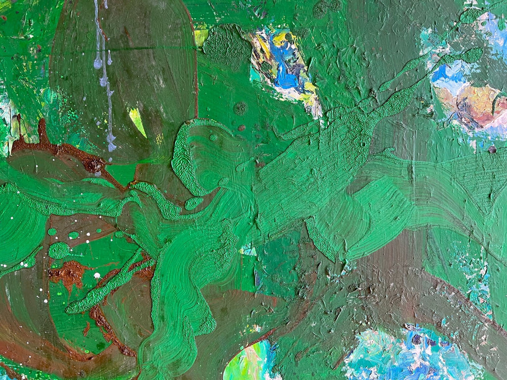 Acrylgemälde Modern grosses Gemälde von Waldemar Kufner (1940-2016) 100x80cm