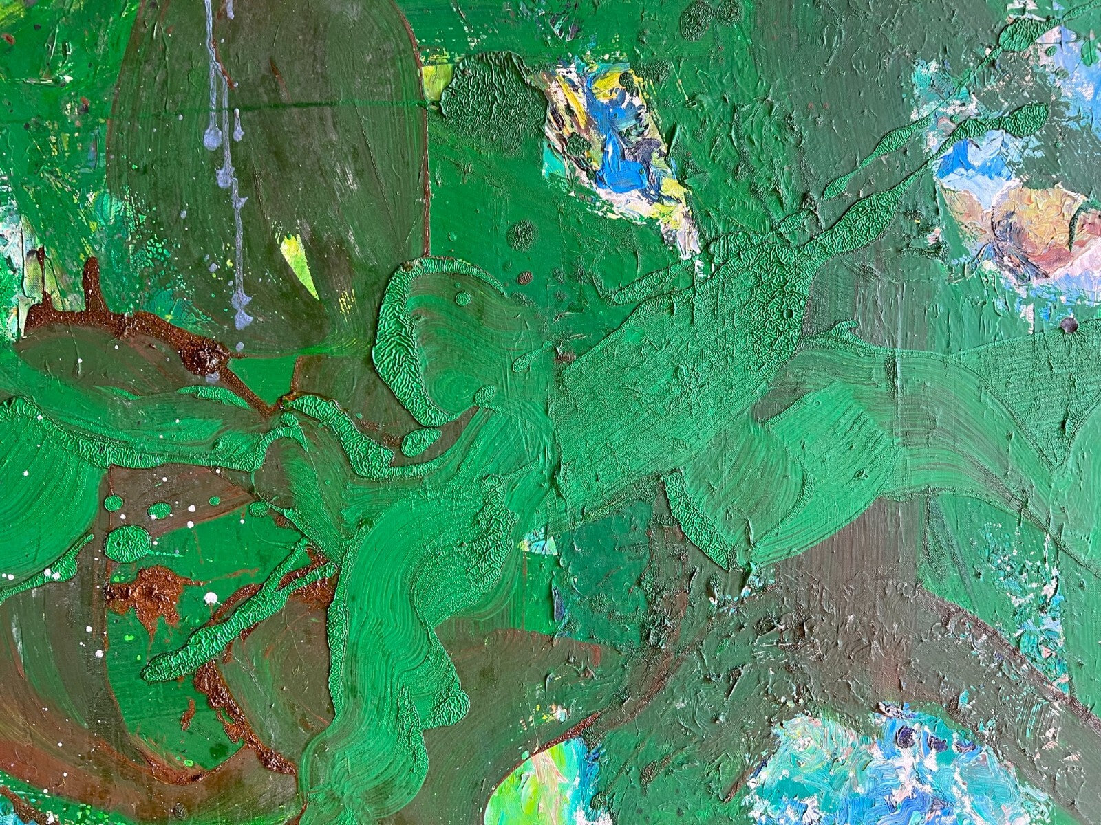 Acrylgemälde Modern grosses Gemälde von Waldemar Kufner (1940-2016) 100x80cm