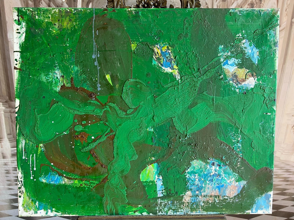 Acrylgemälde Modern grosses Gemälde von Waldemar Kufner (1940-2016) 100x80cm