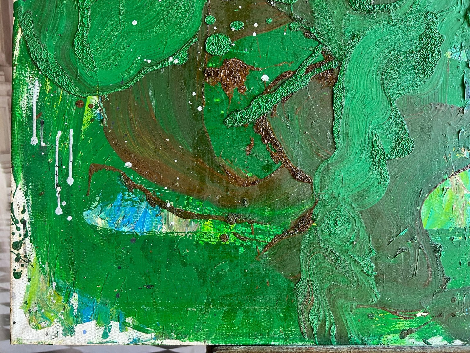 Acrylgemälde Modern grosses Gemälde von Waldemar Kufner (1940-2016) 100x80cm
