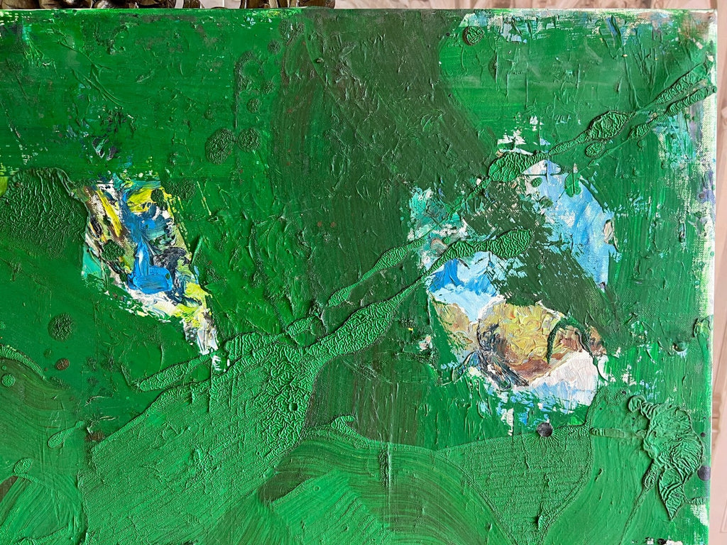 Acrylgemälde Modern grosses Gemälde von Waldemar Kufner (1940-2016) 100x80cm
