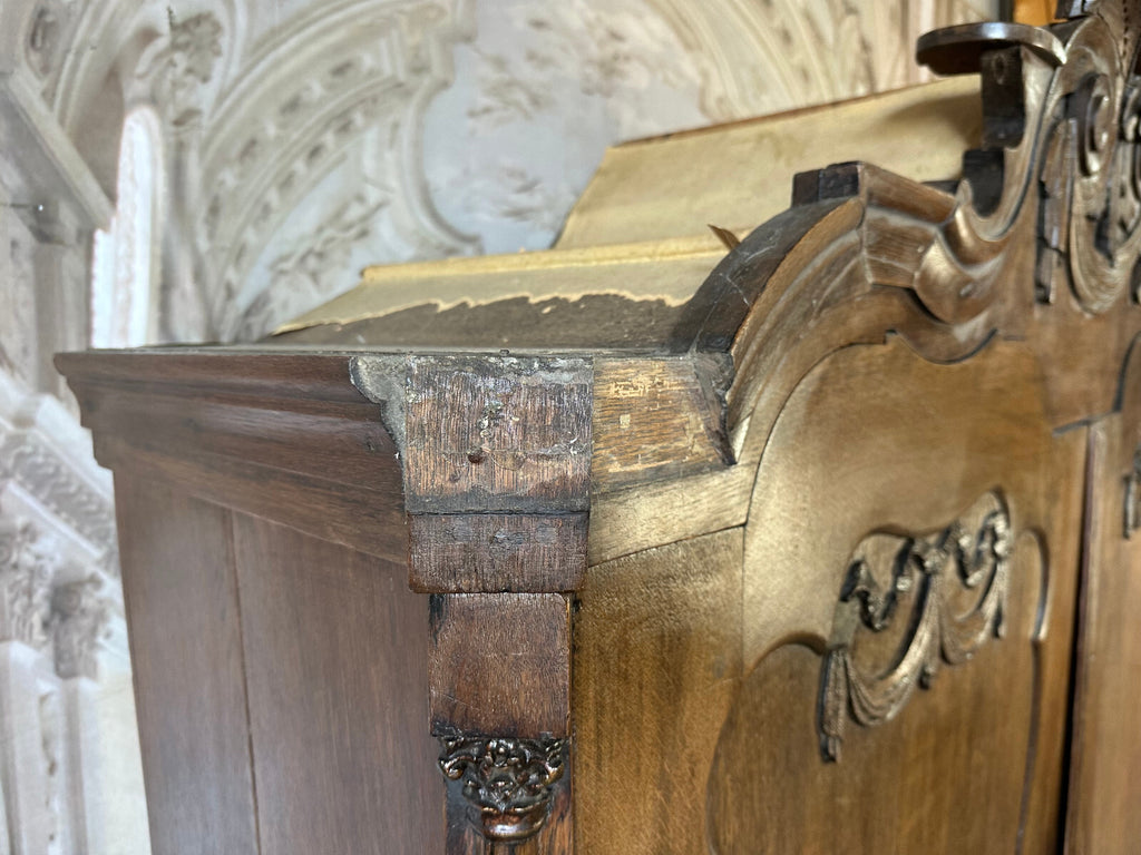 Antiker Schrank Kabinettschrank Louis Xv um 1760 aus Eiche Barockschrank