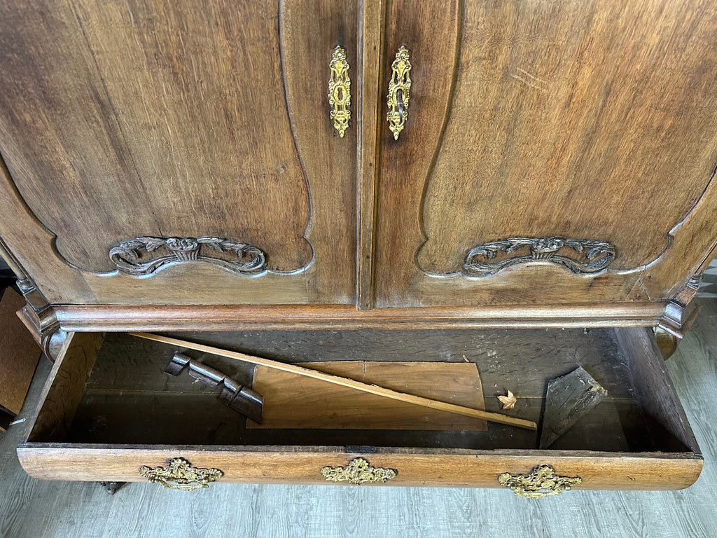 Antiker Schrank Kabinettschrank Louis Xv um 1760 aus Eiche Barockschrank