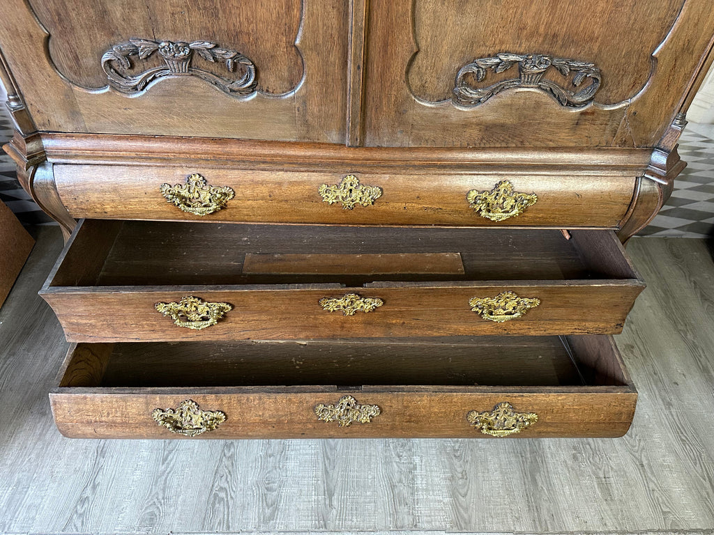 Antiker Schrank Kabinettschrank Louis Xv um 1760 aus Eiche Barockschrank
