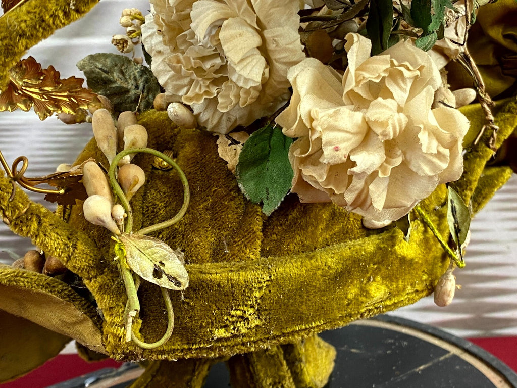 Globe De Mariee Hochzeit Andenken Frankreich Napoleon Iii Blumengesteck 51cm