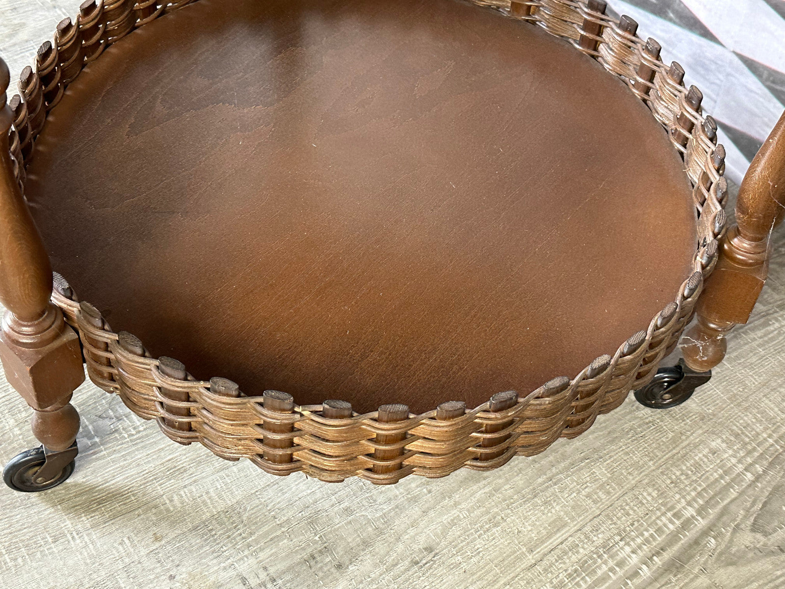 Vintage Tisch Beistelltisch Buttler Servierwagen auf Rollen