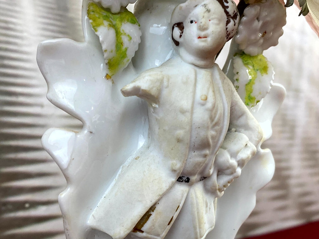 Globe De Mariee Hochzeit Andenken Frankreich Napoleon Iii Porzellan Figur 34cm