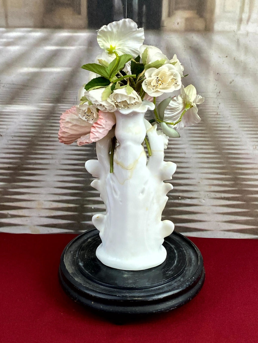 Globe De Mariee Hochzeit Andenken Frankreich Napoleon Iii Porzellan Figur 34cm