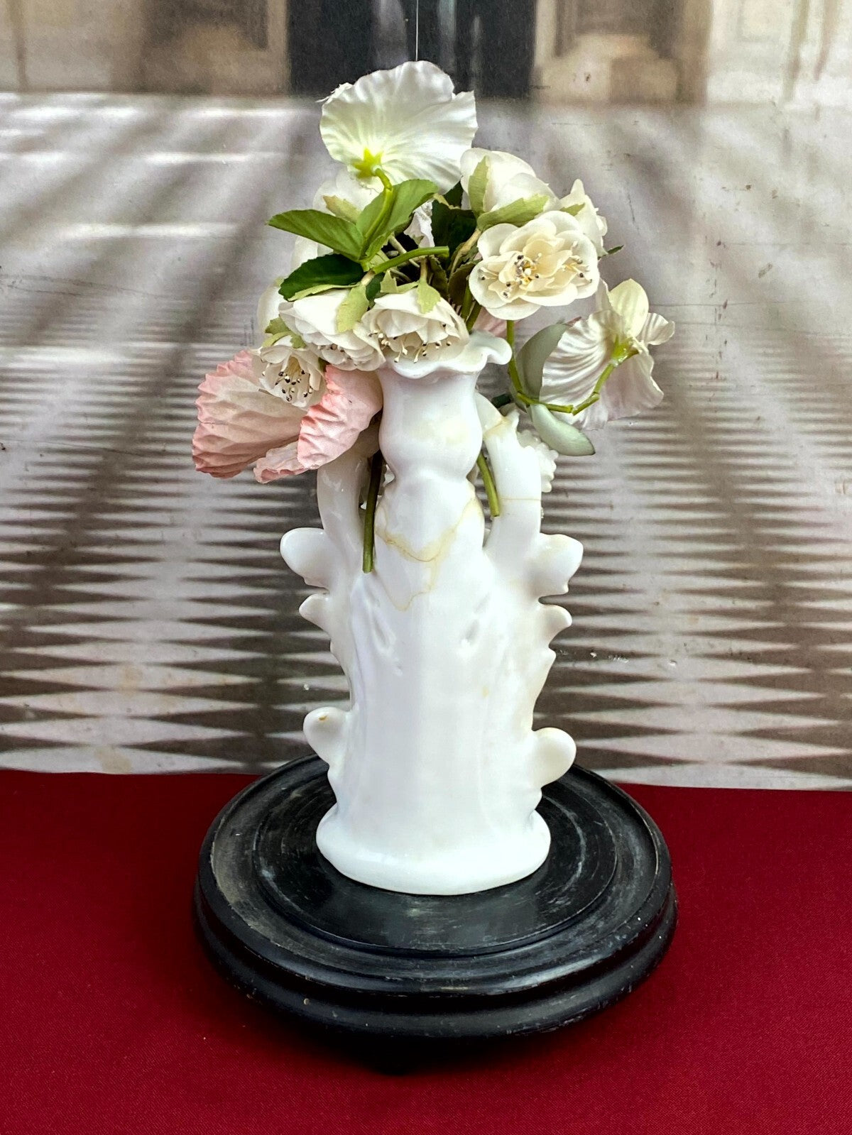 Globe De Mariee Hochzeit Andenken Frankreich Napoleon Iii Porzellan Figur 34cm