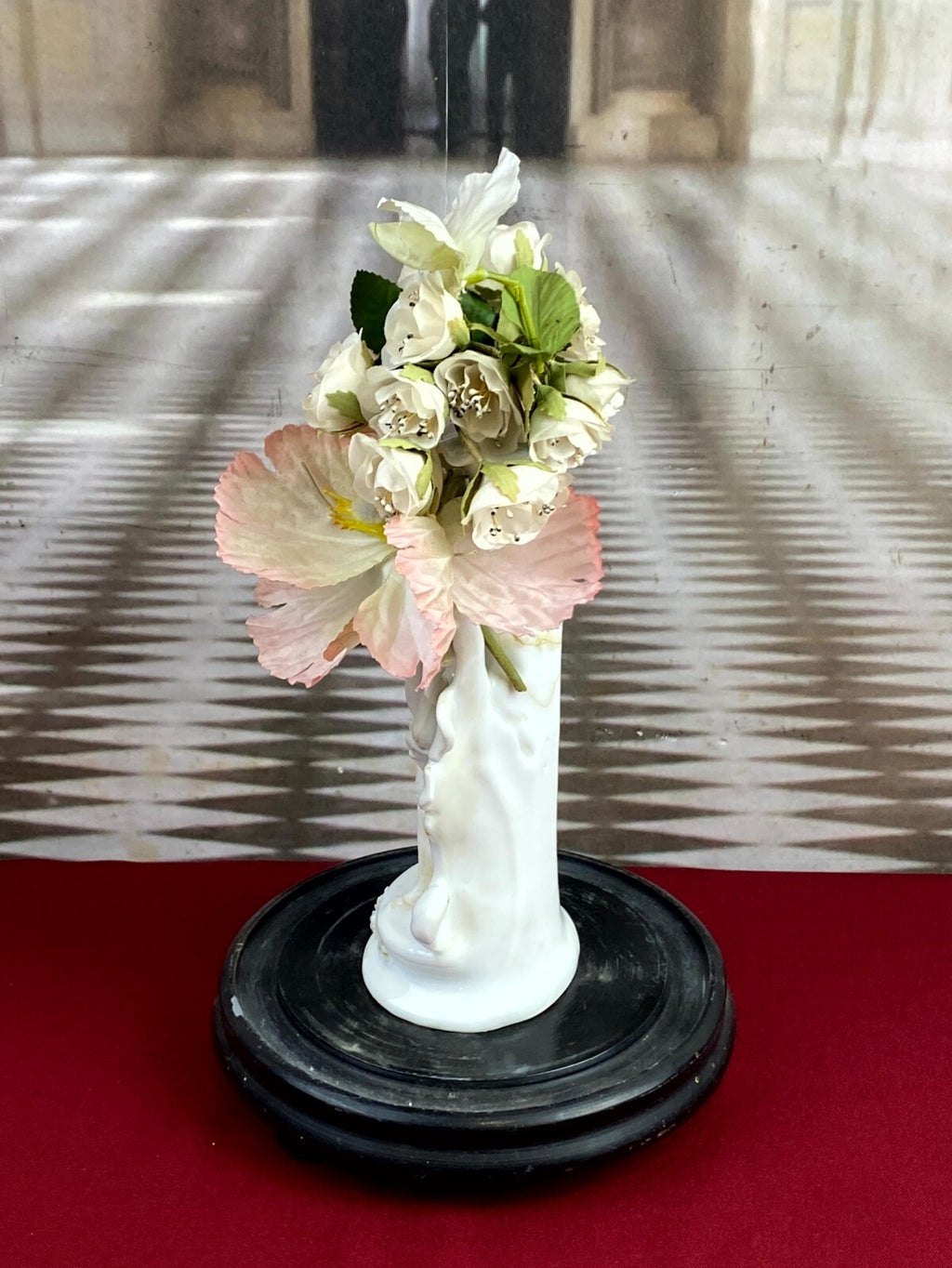 Globe De Mariee Hochzeit Andenken Frankreich Napoleon Iii Porzellan Figur 34cm