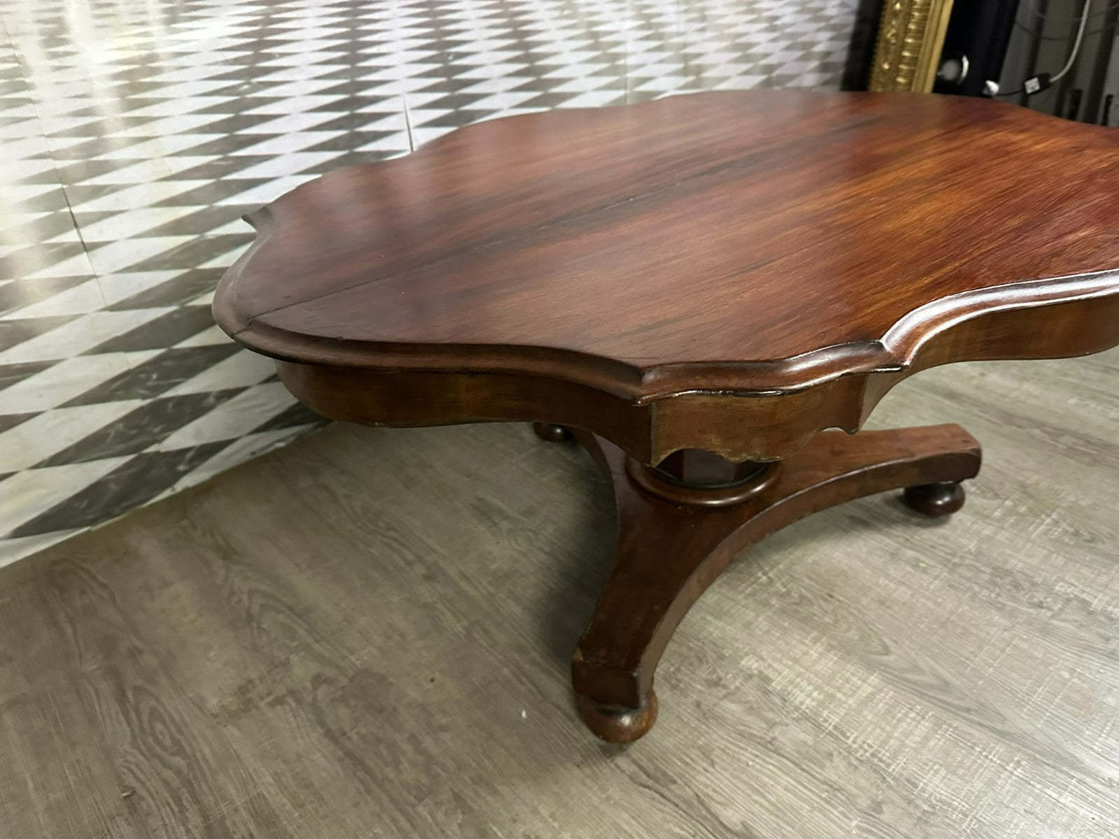 Antiker Beistelltisch Louis Philippe um 1870 Mahagoni