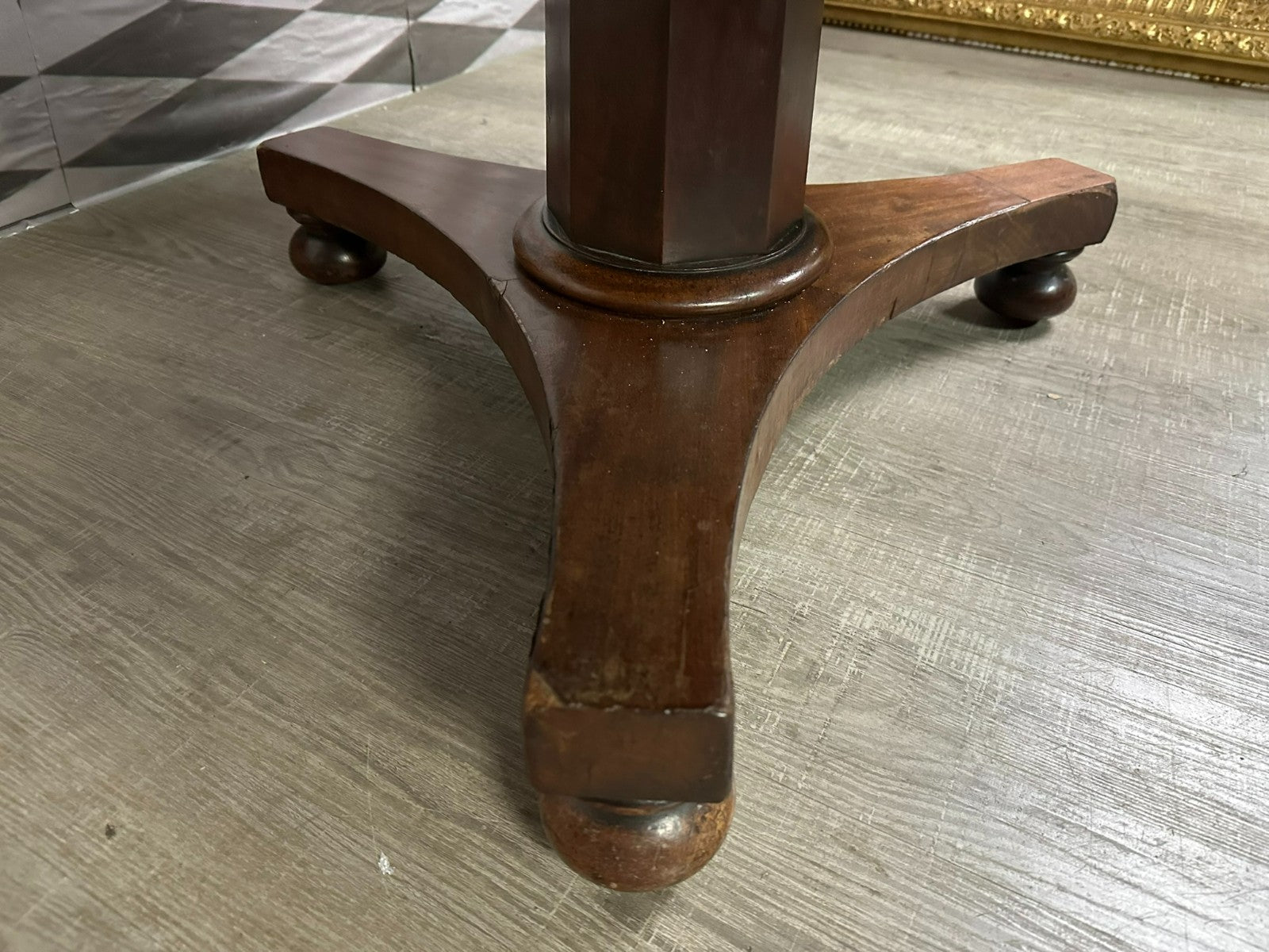 Antiker Beistelltisch Louis Philippe um 1870 Mahagoni