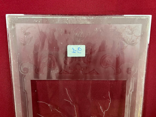 Antike Glasscheibe Fenster Glas Jugendstil original um 1910 Vogel im Baum
