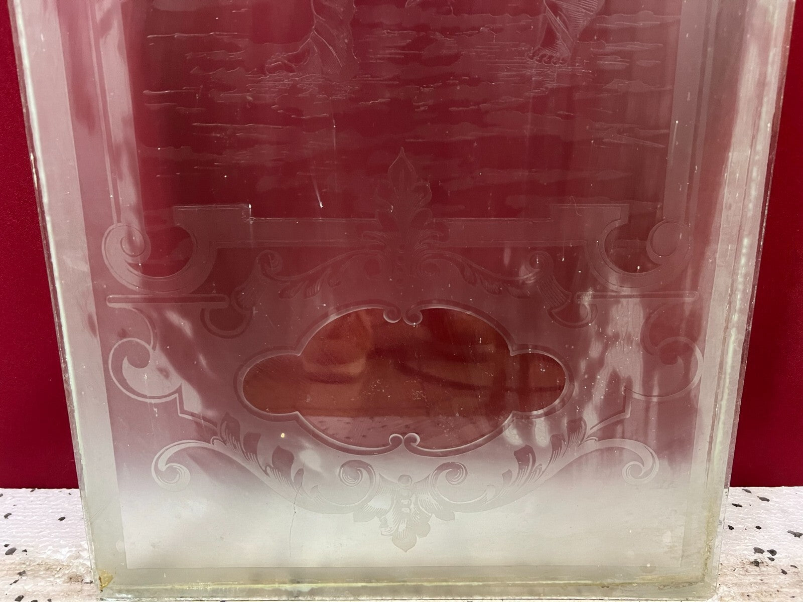 Antike Glasscheibe Fenster Glas Jugendstil original um 1910 Vogel im Baum