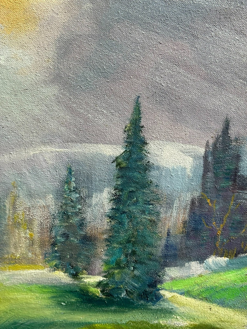 Sehr grosses Ölgemälde Landschaft signiert 100x80cm