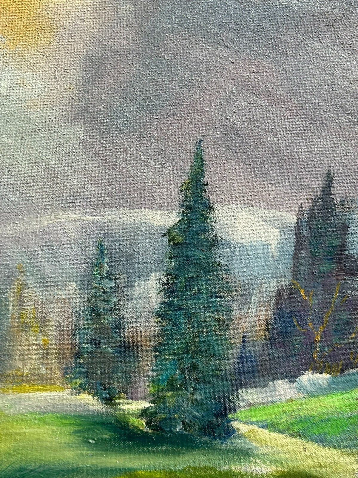 Sehr grosses Ölgemälde Landschaft signiert 100x80cm
