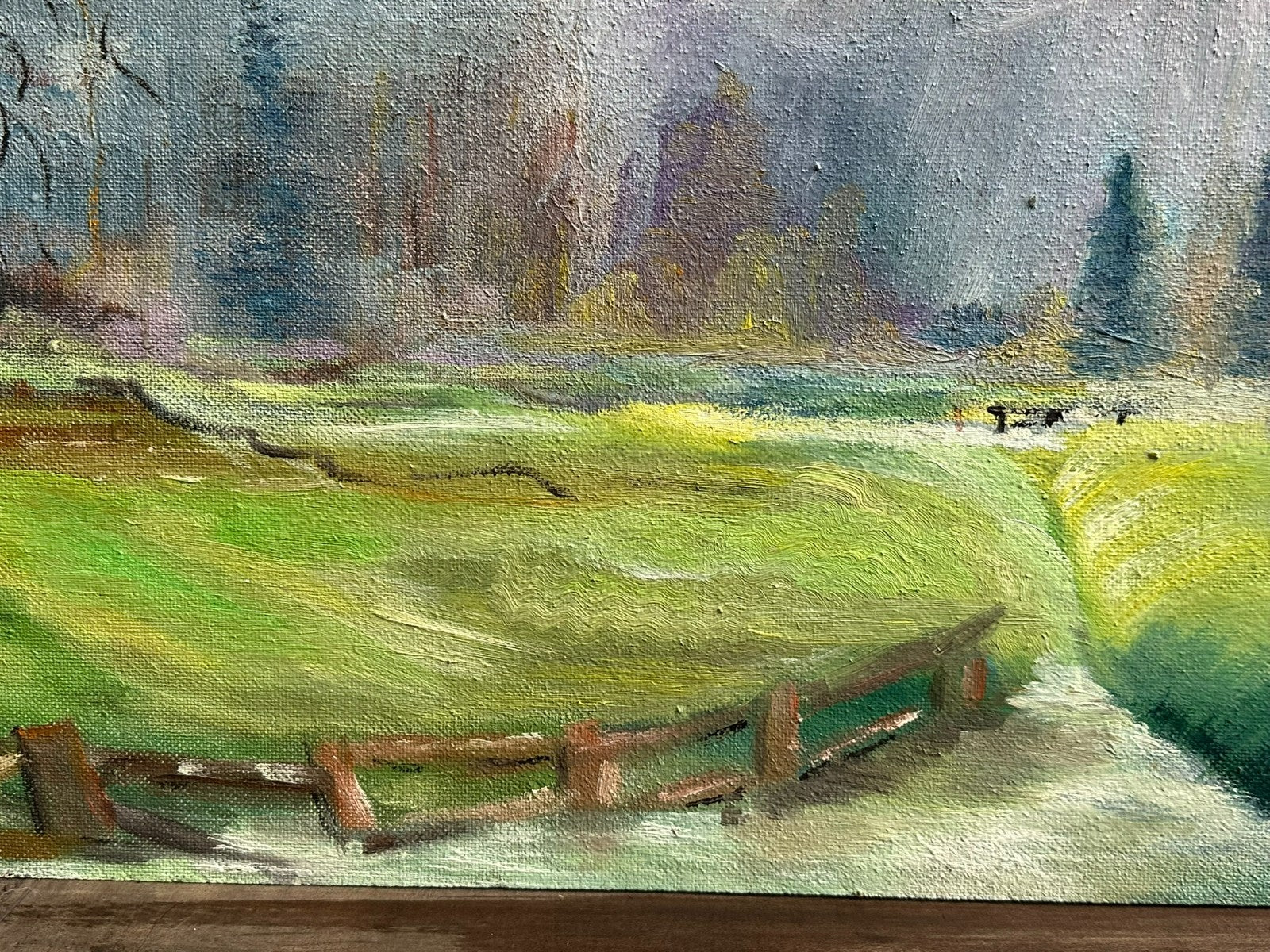 Sehr grosses Ölgemälde Landschaft signiert 100x80cm