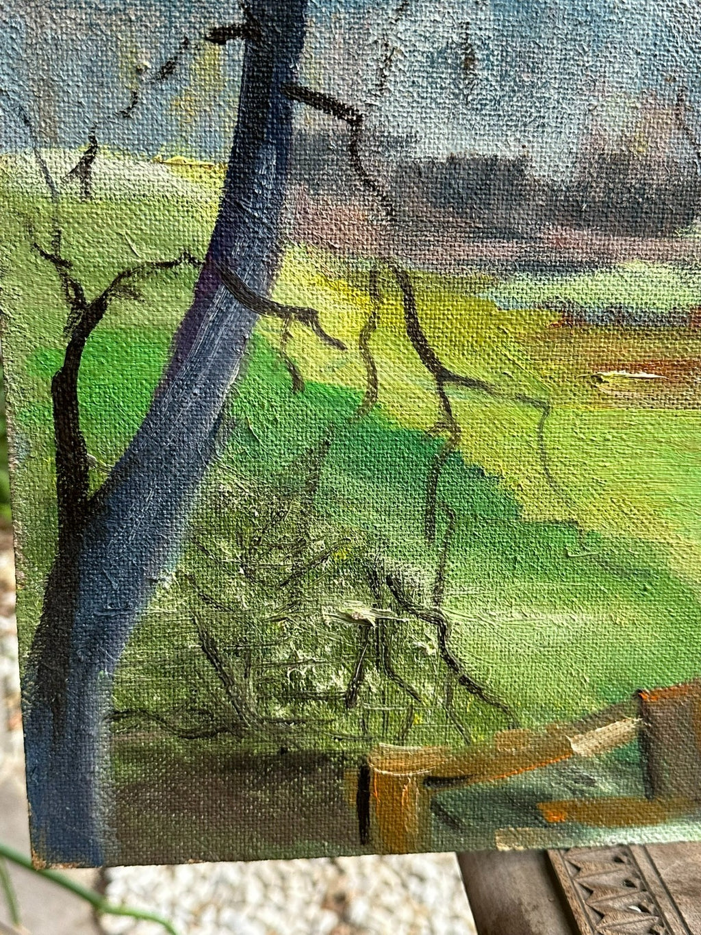 Sehr grosses Ölgemälde Landschaft signiert 100x80cm