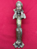 GROSSER CHINA NEPAL TIBET TÜRGRIFF UM 1900 DRACHE AUS GELBGUSS
