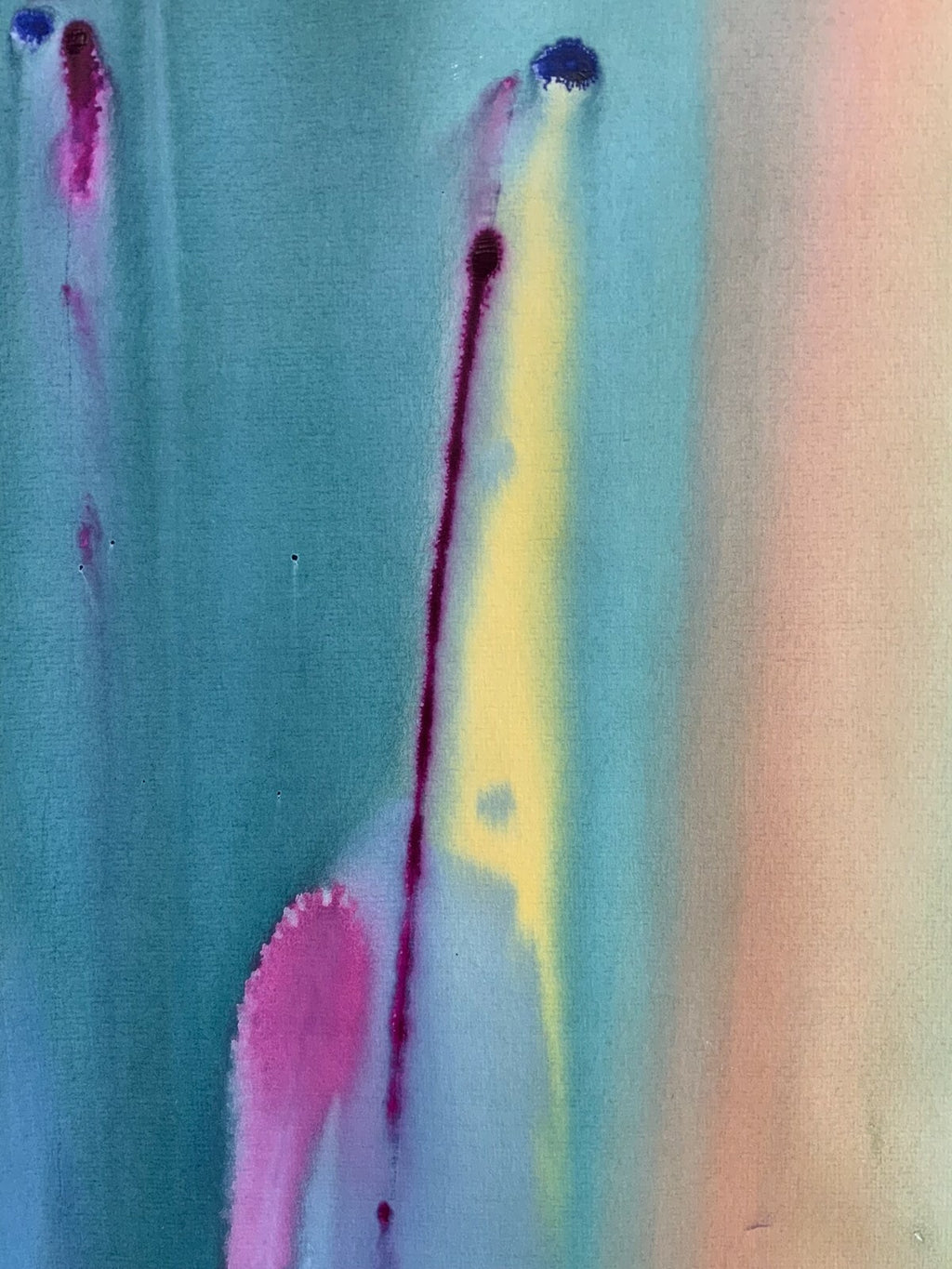 Anatoli Kmara Aquarell Abstrakte Komposition Grossformat 71x101cm
