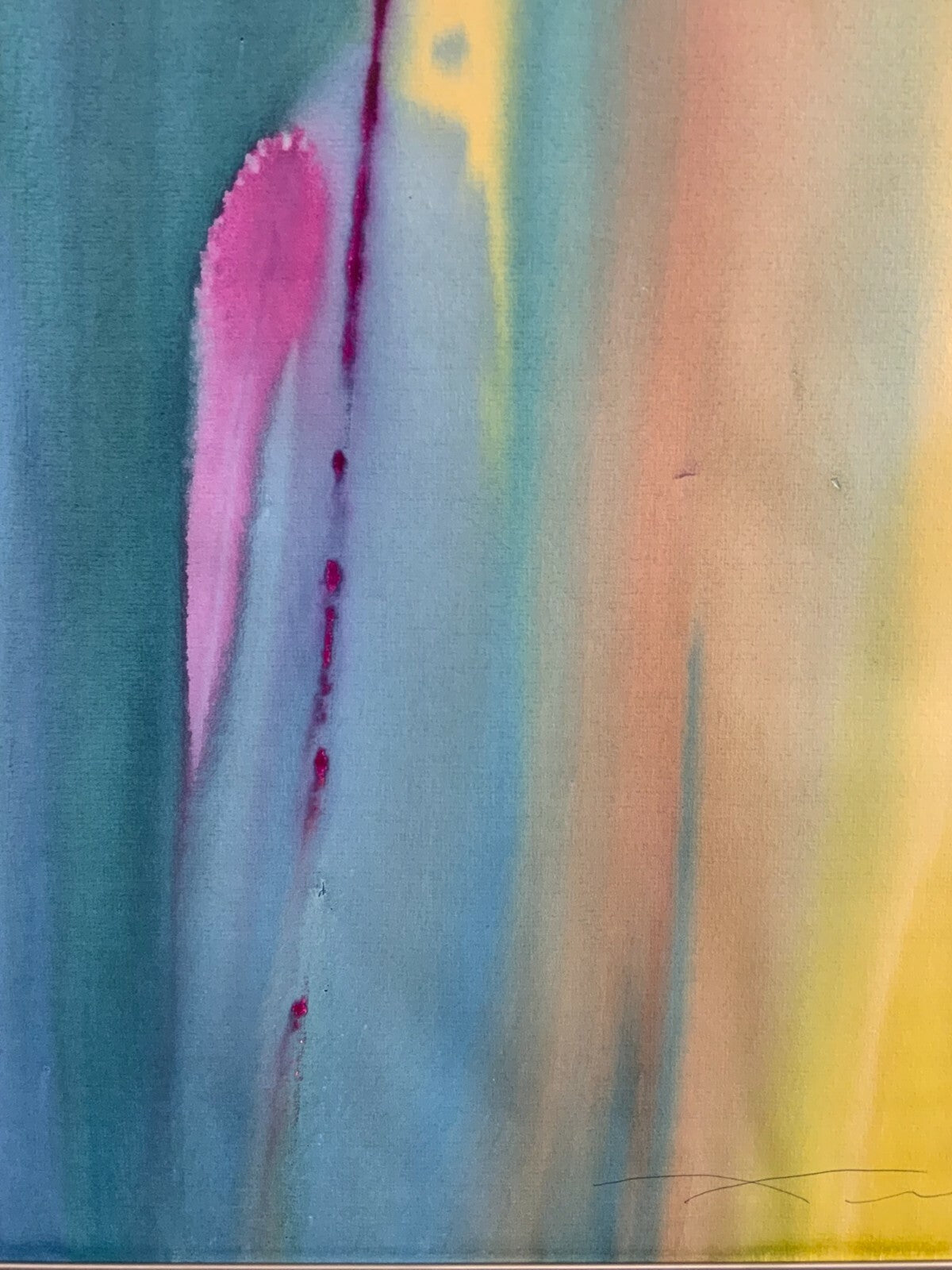 Anatoli Kmara Aquarell Abstrakte Komposition Grossformat 71x101cm