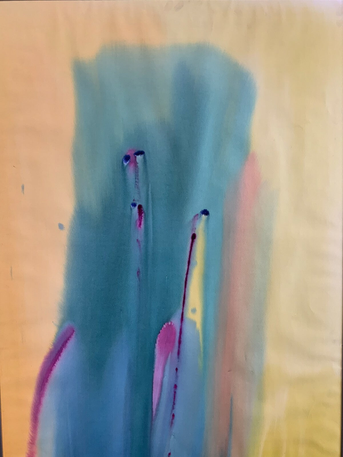 Anatoli KMARA AQUARELL ABSTRAKTE KOMPOSITION GROSSFORMAT 71x101cm