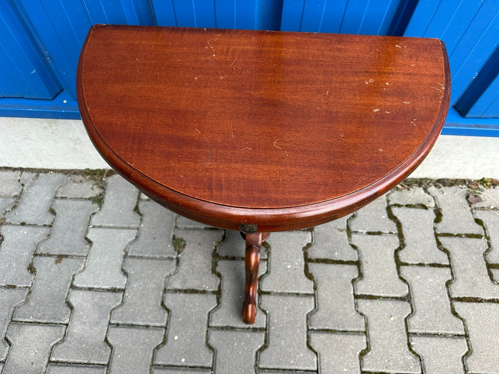 Vintage Beistelltisch Wandkonsole Mahagoni Stil Louis Philippe 20 tes Jhdt