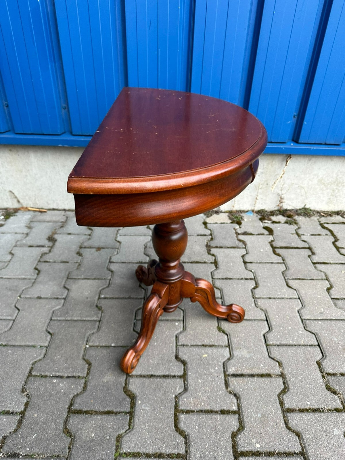 Vintage Beistelltisch Wandkonsole Mahagoni Stil Louis Philippe 20 tes Jhdt