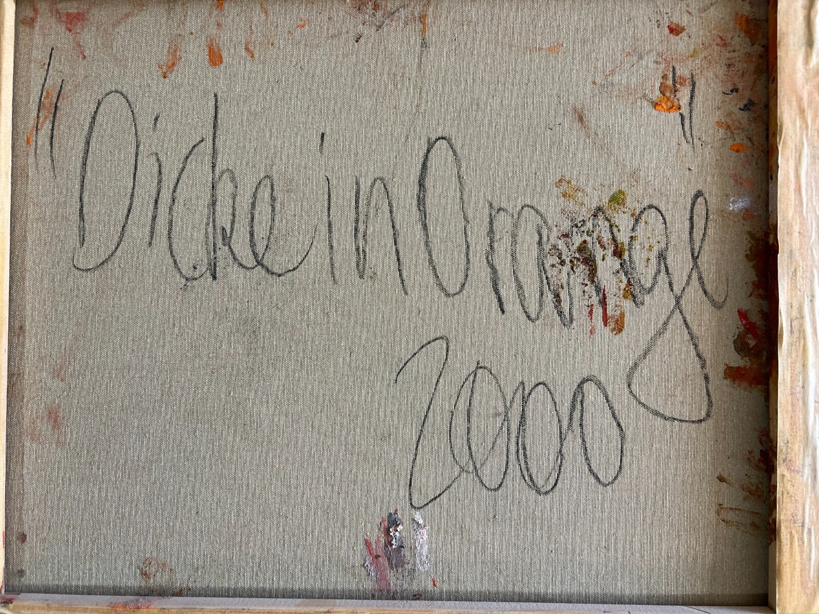 Acrylgemälde Akt Erotik "dicke in Orange" Gabriele Stieghorst (1953) 120x100cm