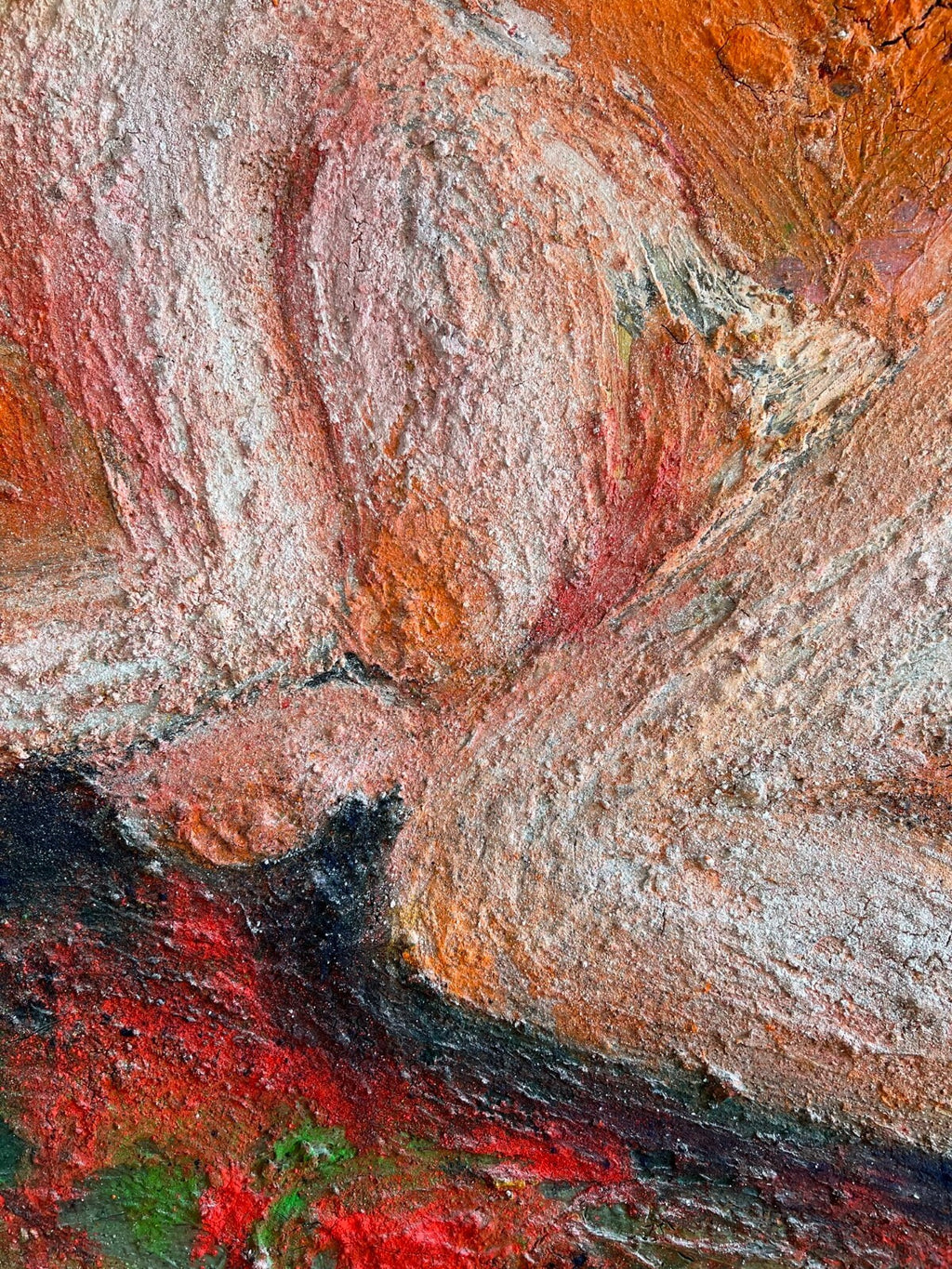 Acrylgemälde Akt Erotik "dicke in Orange" Gabriele Stieghorst (1953) 120x100cm
