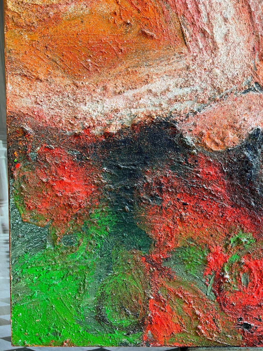 Acrylgemälde Akt Erotik "dicke in Orange" Gabriele Stieghorst (1953) 120x100cm