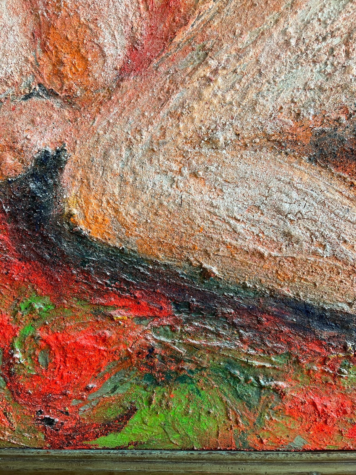 Acrylgemälde Akt Erotik "dicke in Orange" Gabriele Stieghorst (1953) 120x100cm