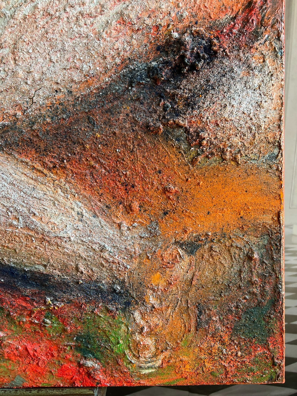 Acrylgemälde Akt Erotik "dicke in Orange" Gabriele Stieghorst (1953) 120x100cm