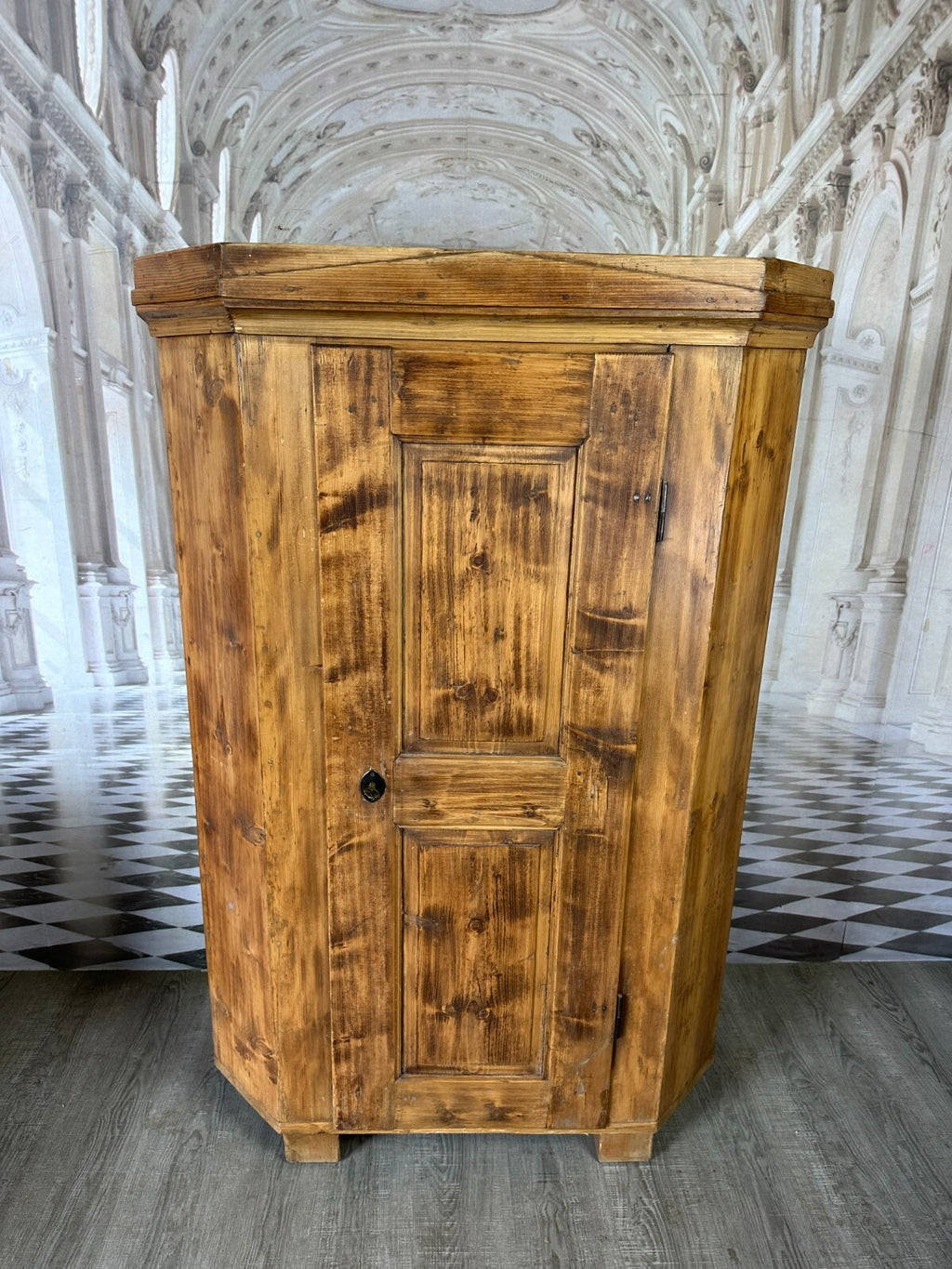 ANTIKER BAUERNSCHRANK SCHRANK 19 TES JHDT HOLZ MASSIV ABGEFASST KLEIDERSCHRANK