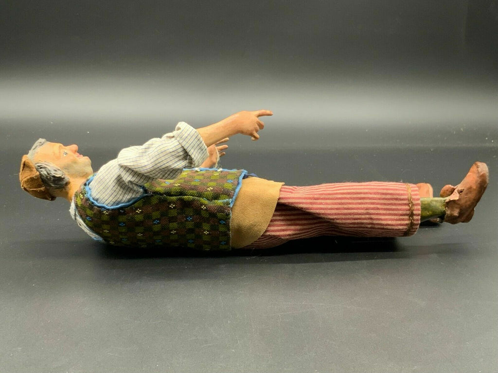 Neapolitanische Krippenfigur Bauer Glasaugen 30cm