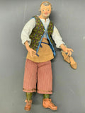 NEAPOLITANISCHE KRIPPENFIGUR BAUER GLASAUGEN 30cm